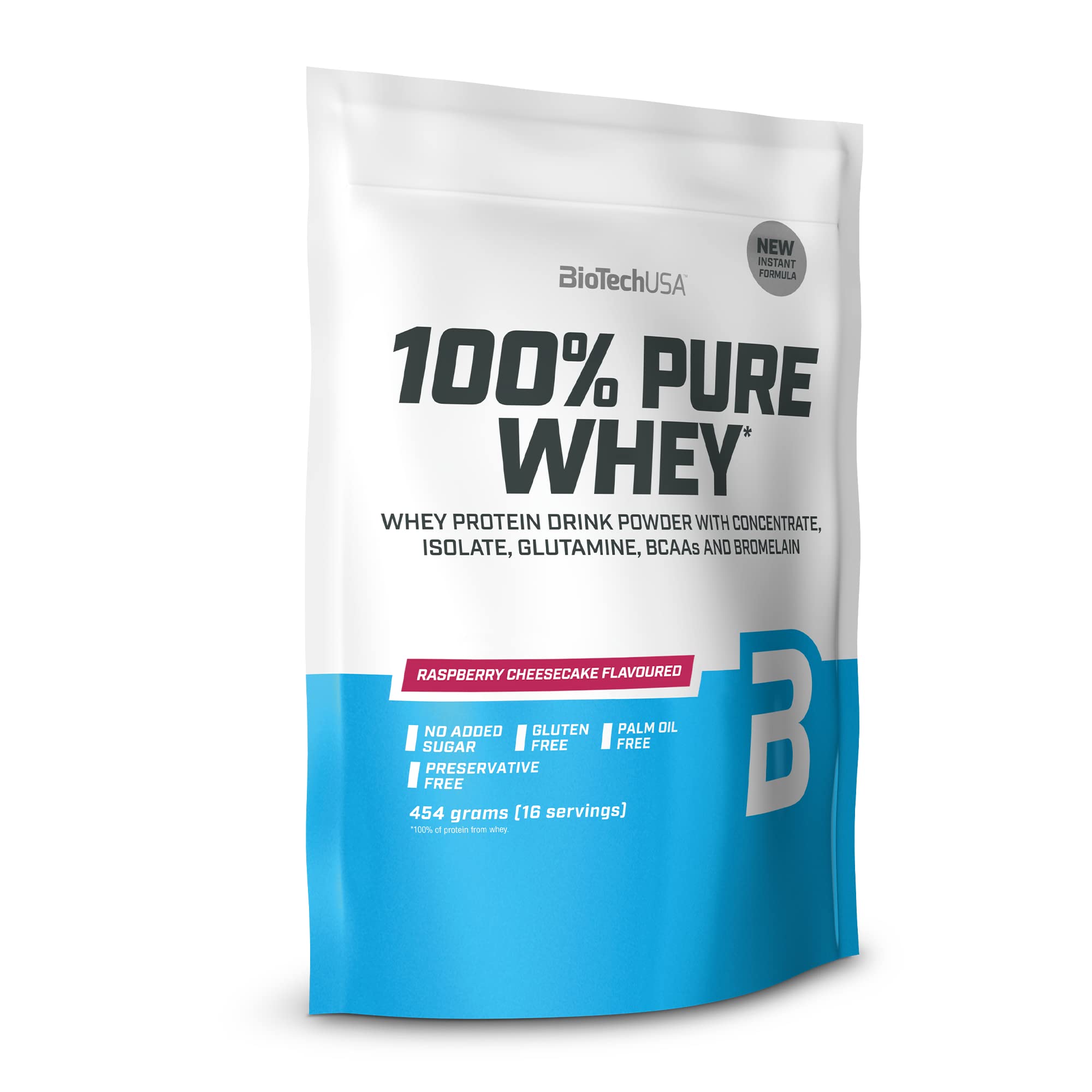 BioTech USA 100% Pure Whey Raspberry Cheesecake Review - WheyIn