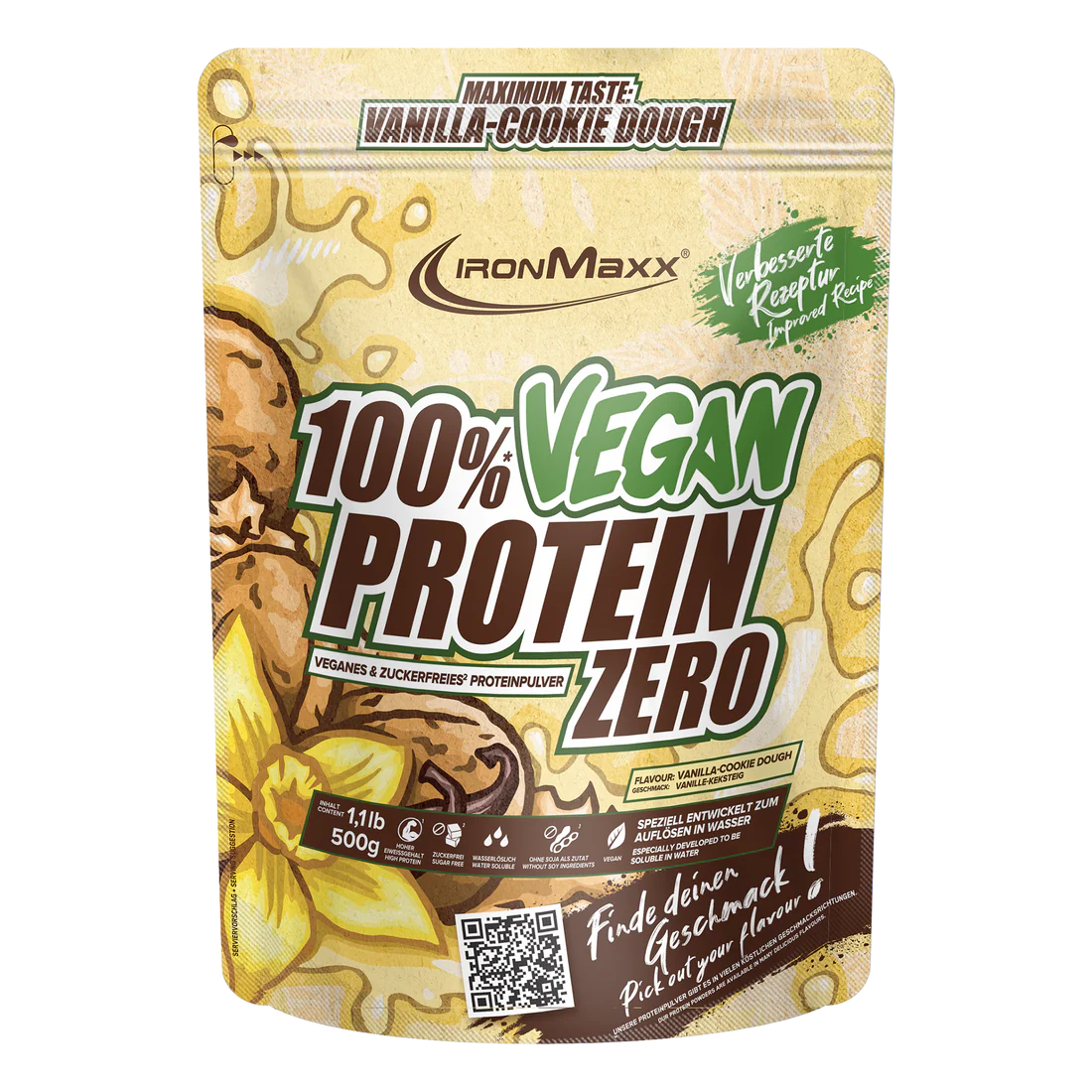 IronMaxx Vegan Protein Zero Vanilla Cookie Dough